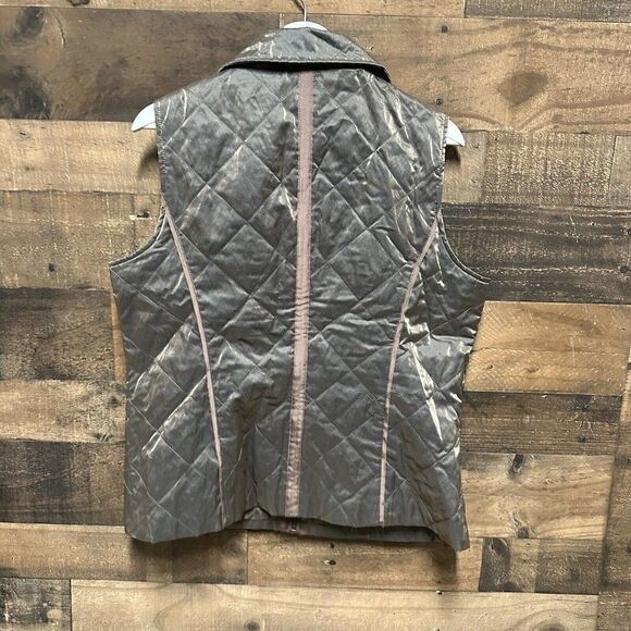 Chicos Quilted Shine Britney Vest Bronze Size 2 Large - Picture 6 of 6